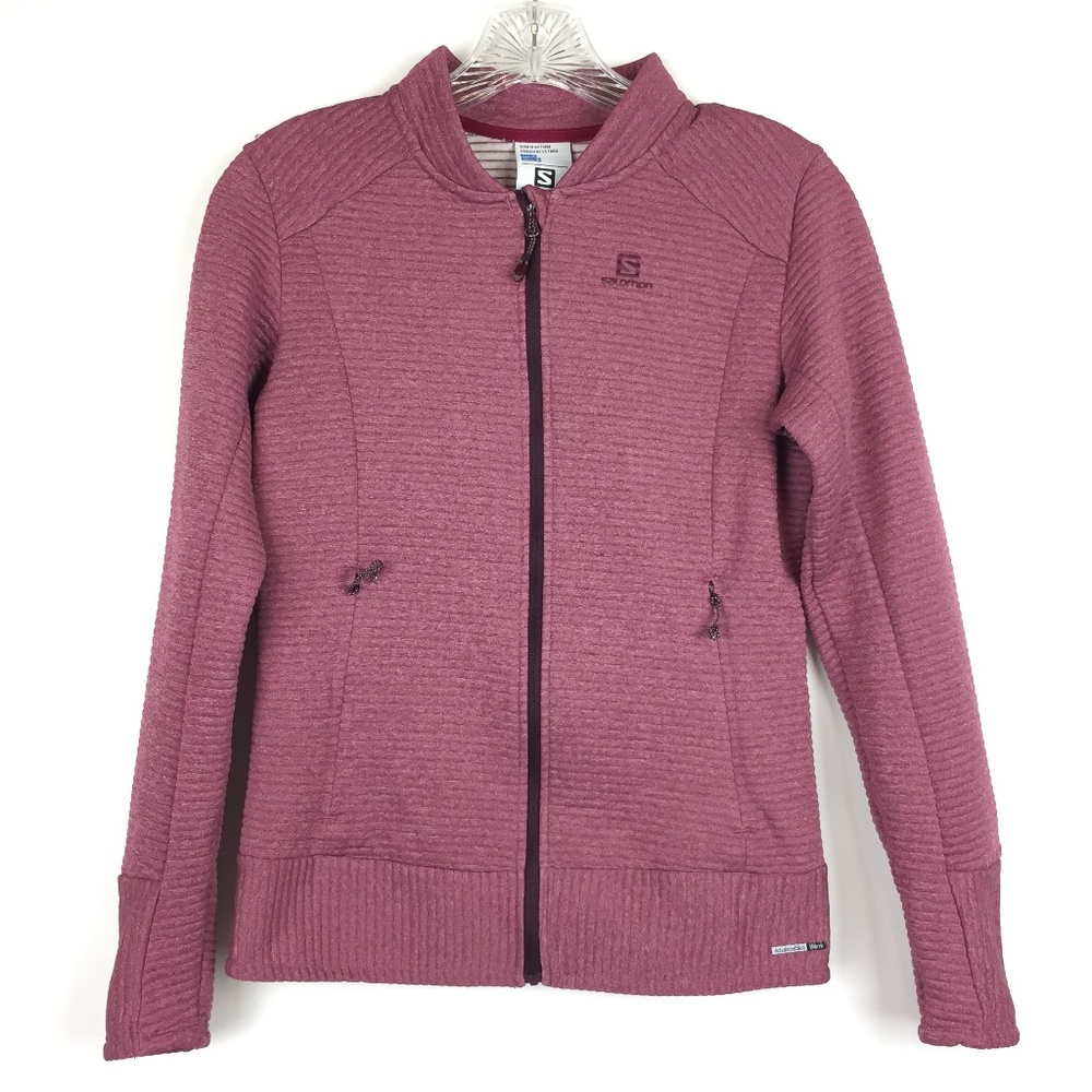 🎀5x25🎀Salomon red jacket full zip advanced skin